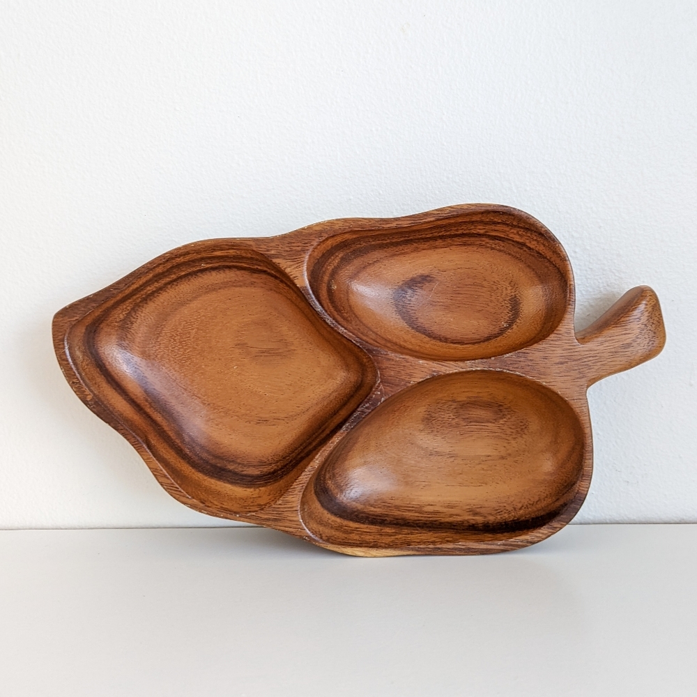 Vintage Monkey Pod Wood Tray (Dolphin brand)
